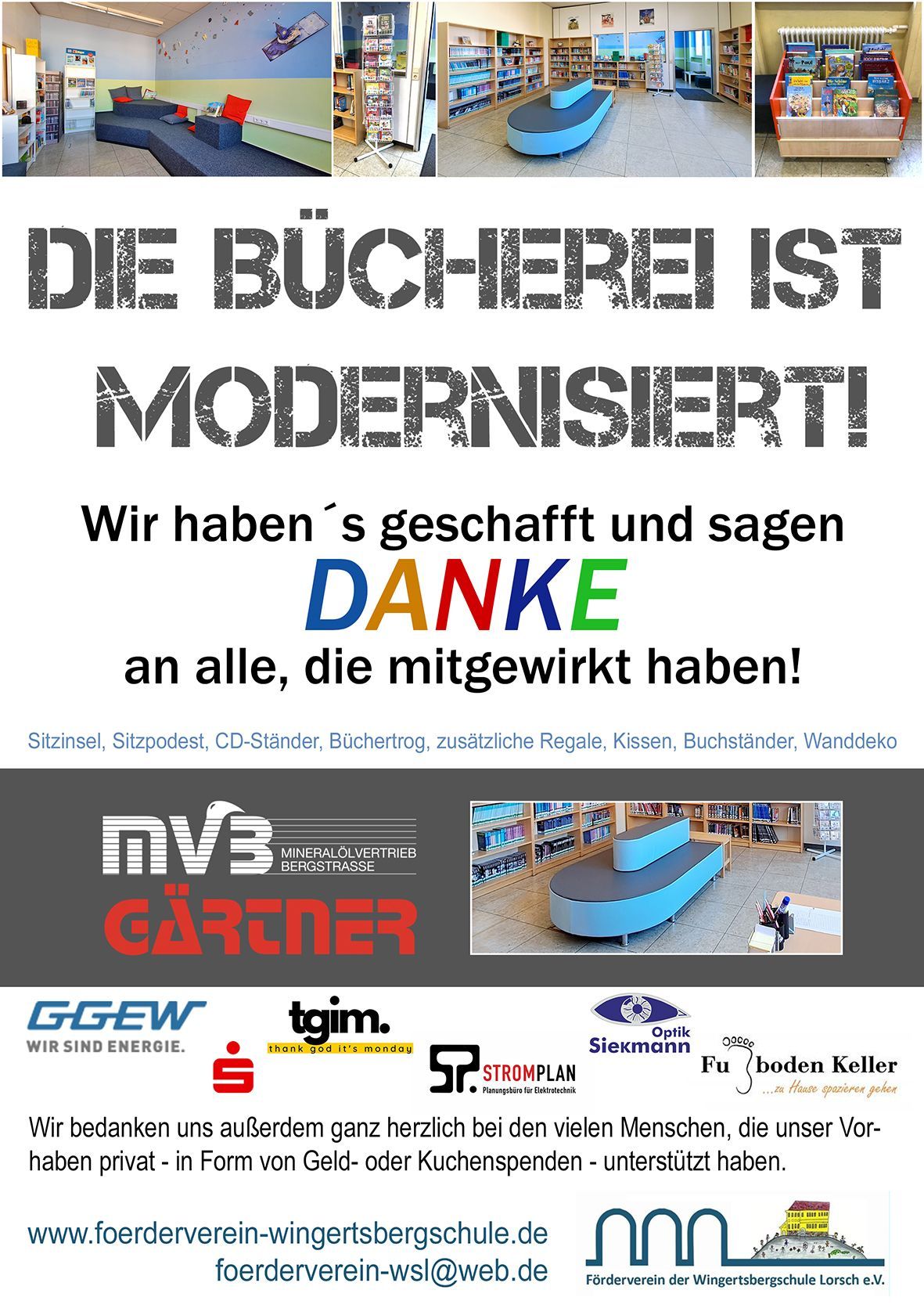 Schulbücherei ist modernisiert 2023 Schulbücherei ist modernisiert 2023