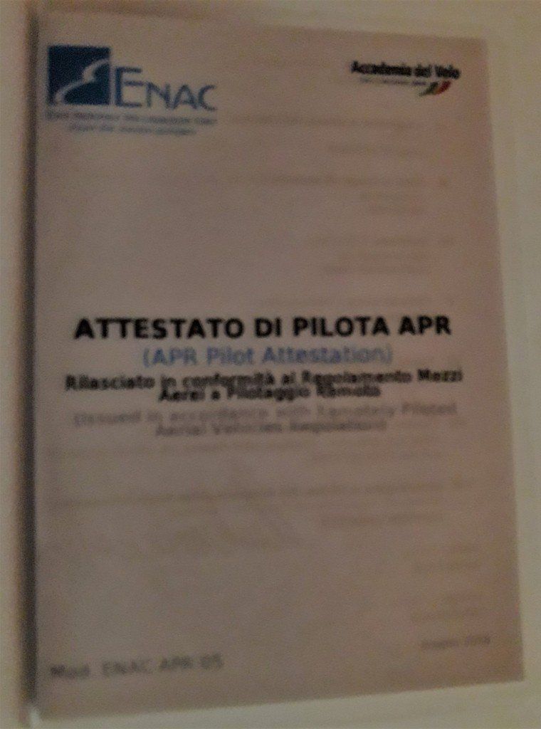 Attestato di pilota APR