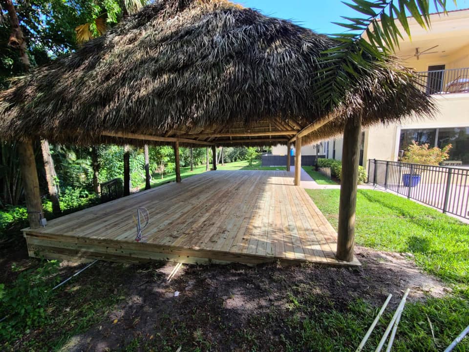 Residential-Tiki-Hut-With-Wood-Decking