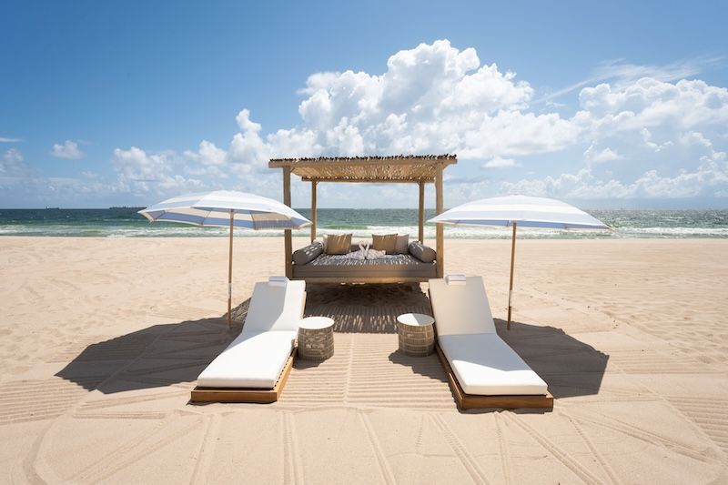 Custom Eucalyptus Daybeds, Marriott Harbor Beach, Ft.Lauderdale FL