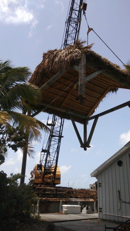 Stock-Island-Marina-Tiki-Hut-Construction