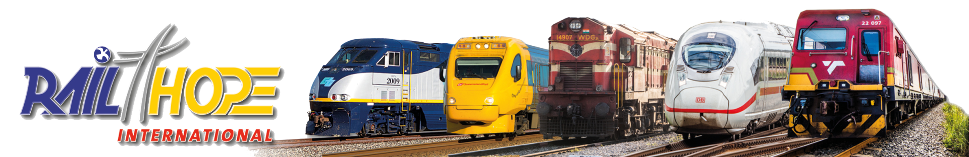 RailHope International five trains five continents Logo
