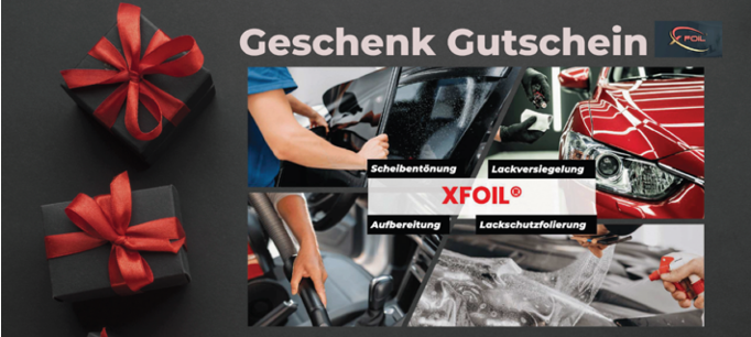 Geschenk Gutschein bei XFoil für Weihnachtsgeschenke, Geburtstagsgeschenke