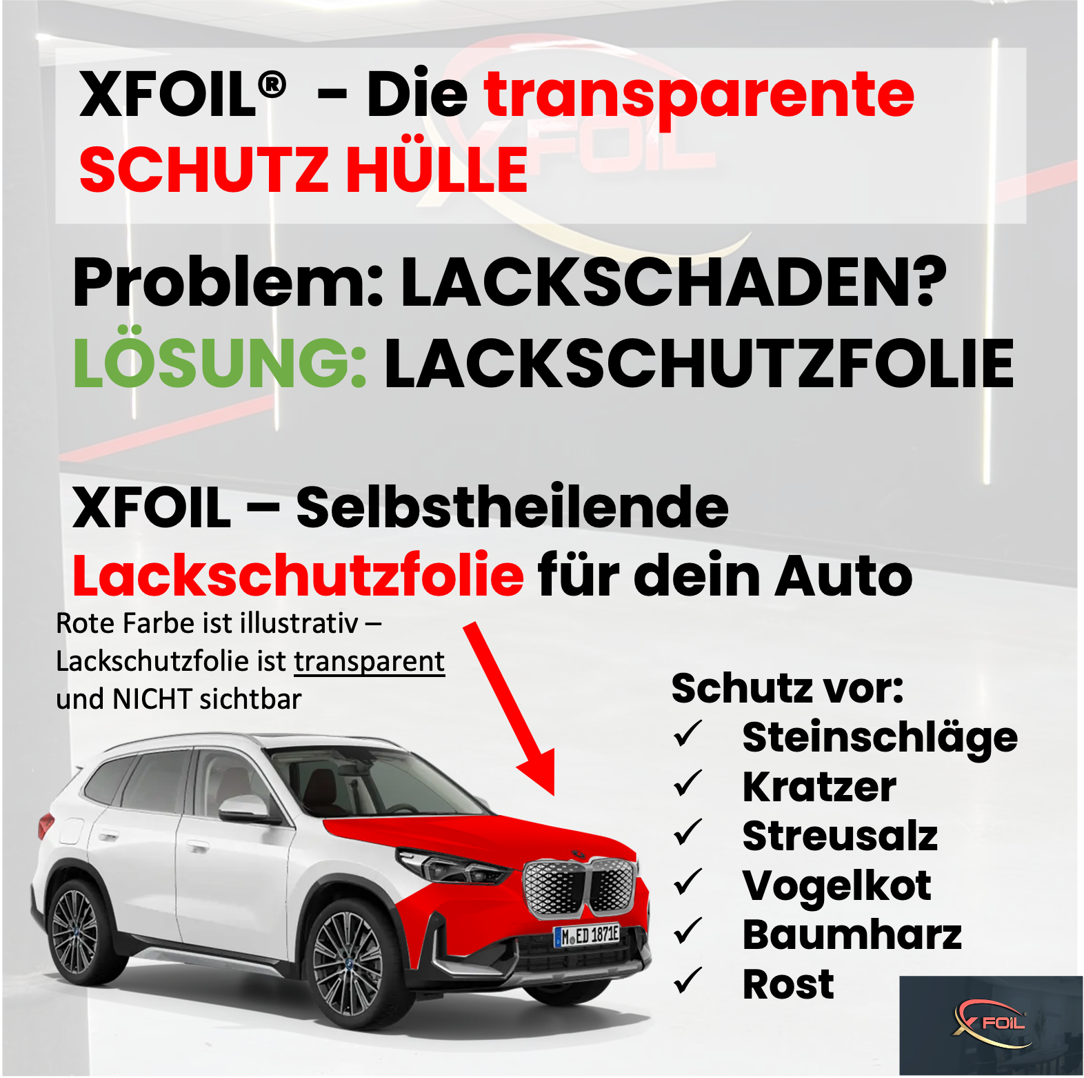 Paint Protection Film for your car. Steinschlagschutzfolie für Ihr Auto. Lackschutzfolie zum Schutz vor Kratzern, Steinschlag, Umwelteinflüsse.