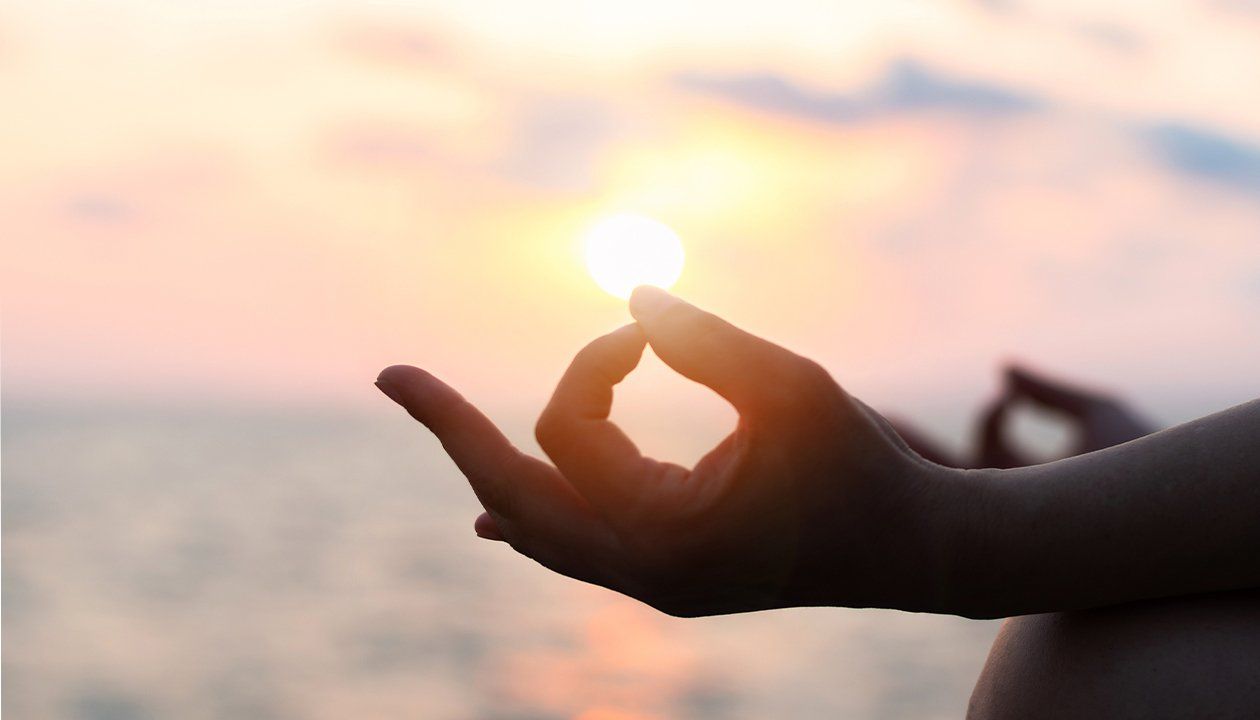 Meditative Haltung für innere Balance