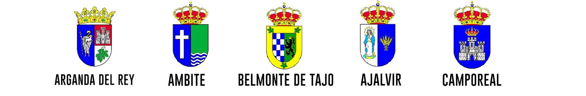 ESCUDOS DE LOS AYUNTAMIENTOS DE LA COMUNIDAD DE MADRID CON LOS QUE HEMOS TRABAJADO.