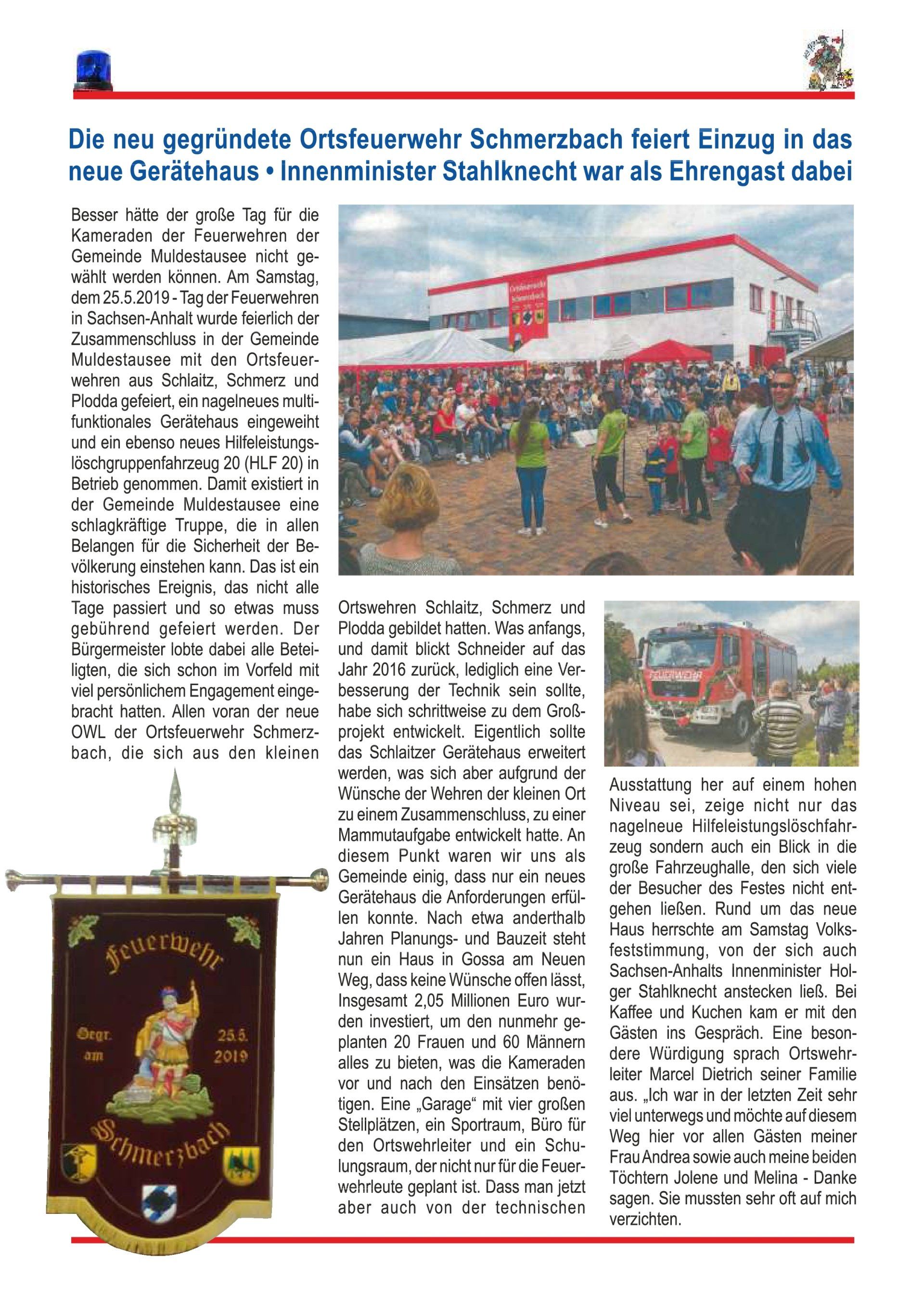 Neugründung Orts-FW Schmerzbach Neugründung Orts-FW Schmerzbach