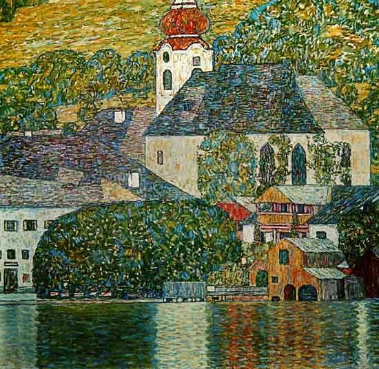 Gustav Klimt, Public domain, via Wikimedia Commons Gustav Klimt Kirche in Unterach