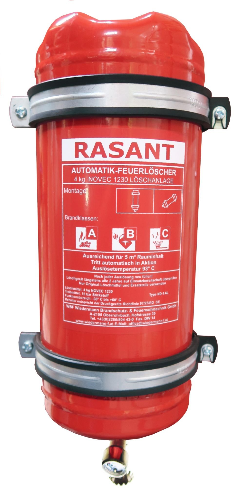 Automatik Feuerlöscher für Ihr Boot. Automatiklöscher für den Motorraum mit Novec 1230