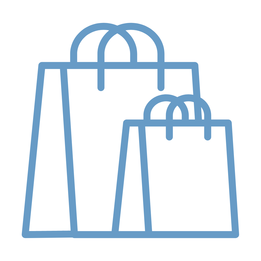 Bild von zwei Tüten als Symbol für unser Kundenkonto.