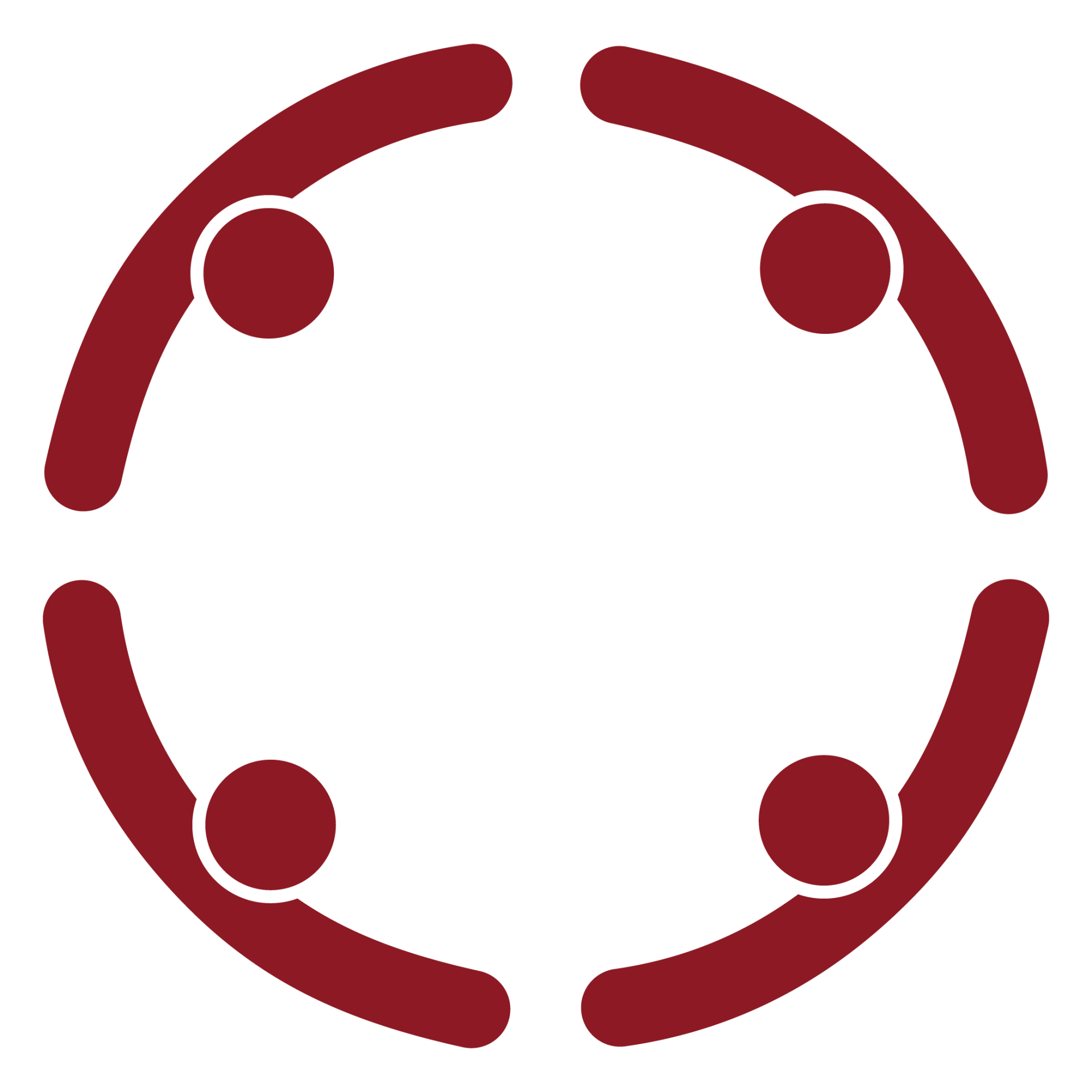 Ganzheitliche Herangehensweise an Inklusion Ein Kreis aus vier Menschen, die für Inklusive stehen