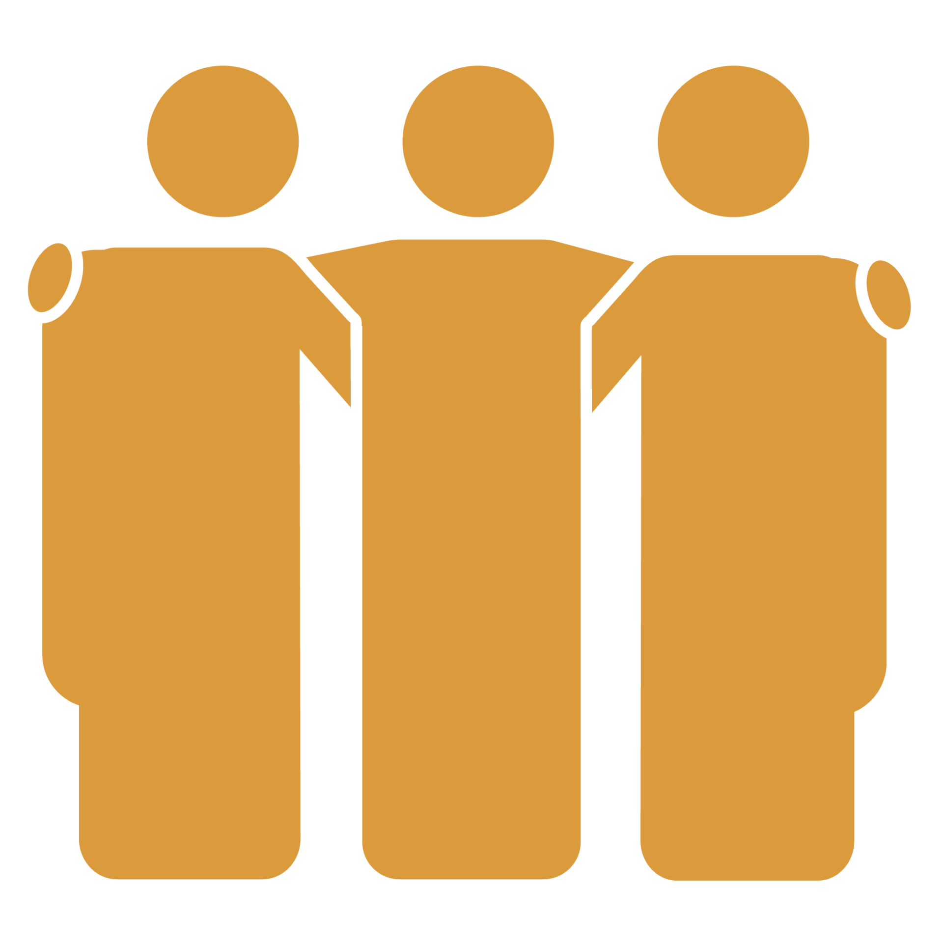 Keine Ausgrenzung Drei Menschen Arm in Arm, die für Gemeinschaft stehen