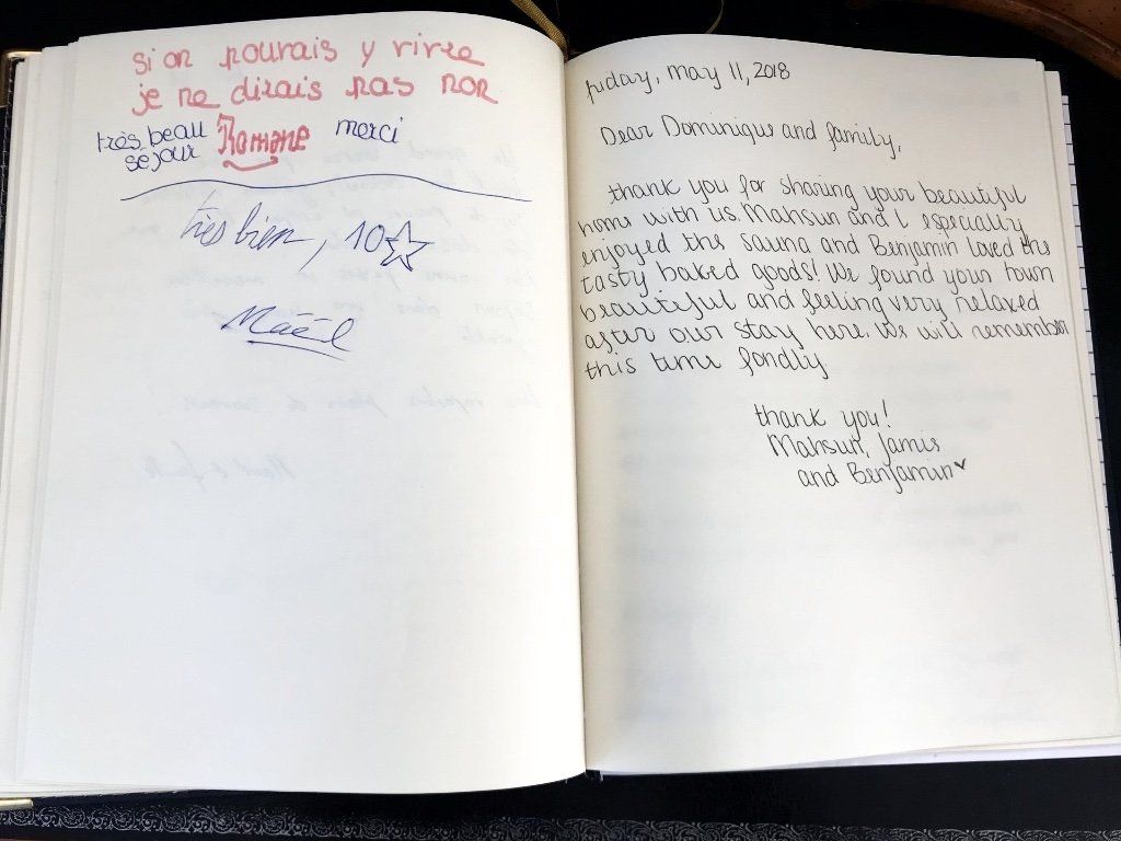 Extrait du livre d'or