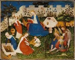 Das Paradiesgärtlein Oberrheinischer Meister, um 1410/20 Mischtechnik auf Eichenholz 26,3 × 33,4 cm Städel Museum, Frankfurt am Main