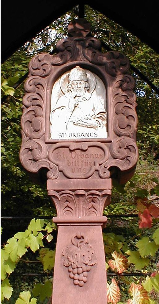 Der heilige Urban von Langres als Schutzpatron der Winzer, Bildstock bei Klingenberg am Main