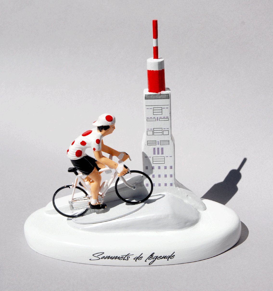 figurine cycliste fabriquée et peinte en France figurine cycliste grimpeur au ventoux
