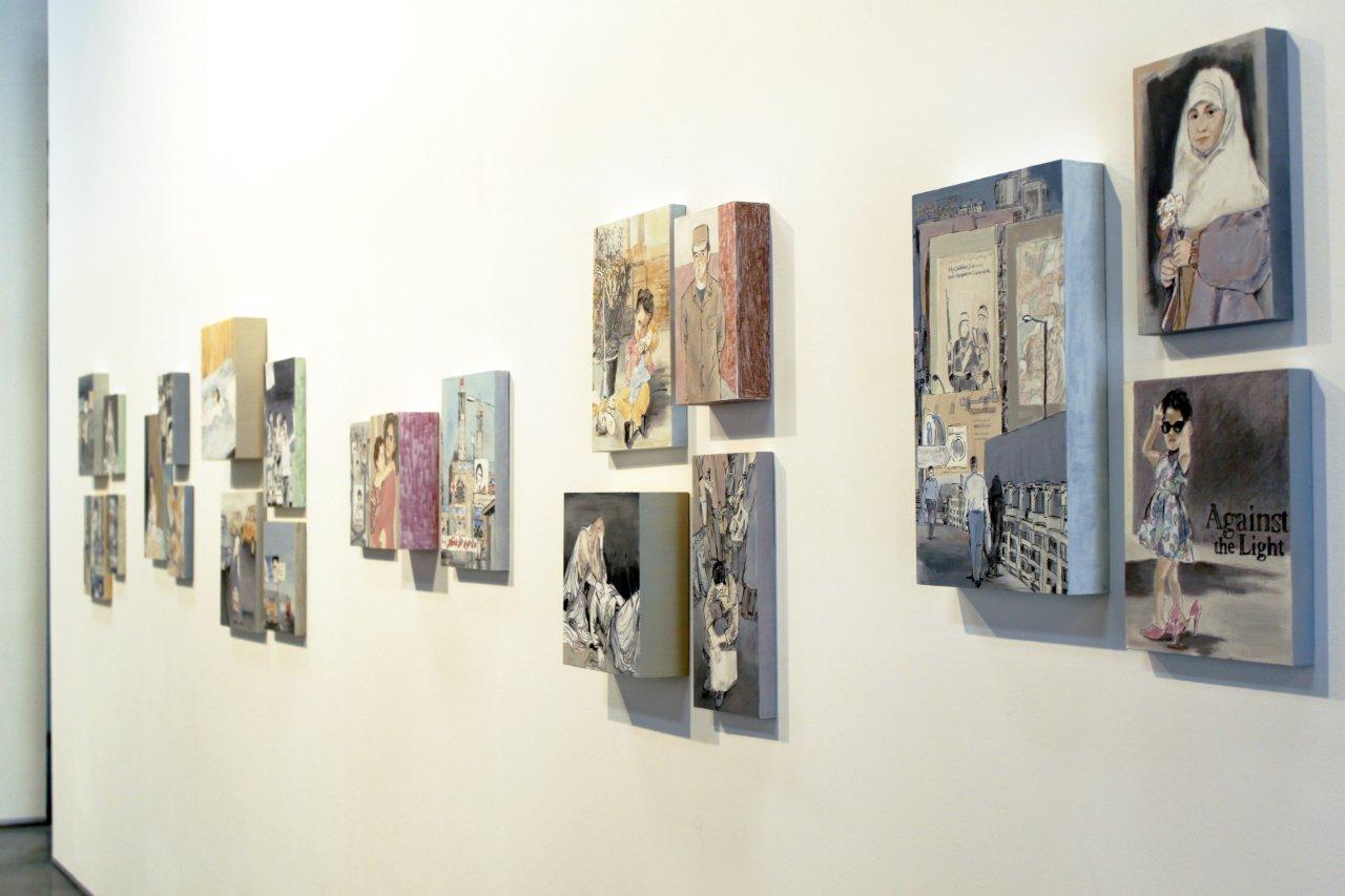 Mona Hakimi-Schüler, memory trace, Wandinstallation,  Gallery Isabelle van den Eynde Dubai