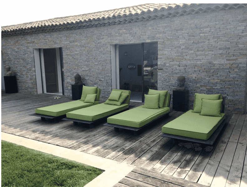 coussin bain de soleil sur mesure