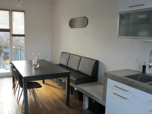 custom kitchen bench