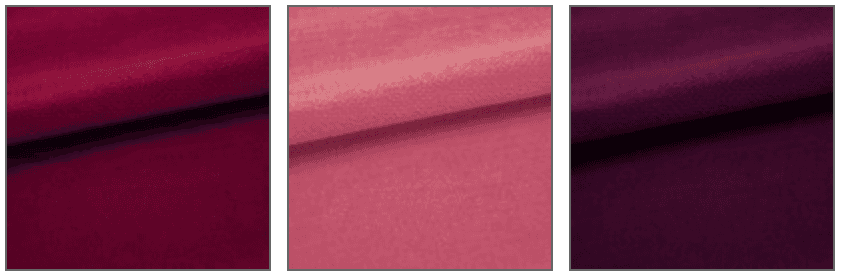 Tissu Amara vieux rose encadré par des nuances aubergine et pourpre pour un contraste élégant.