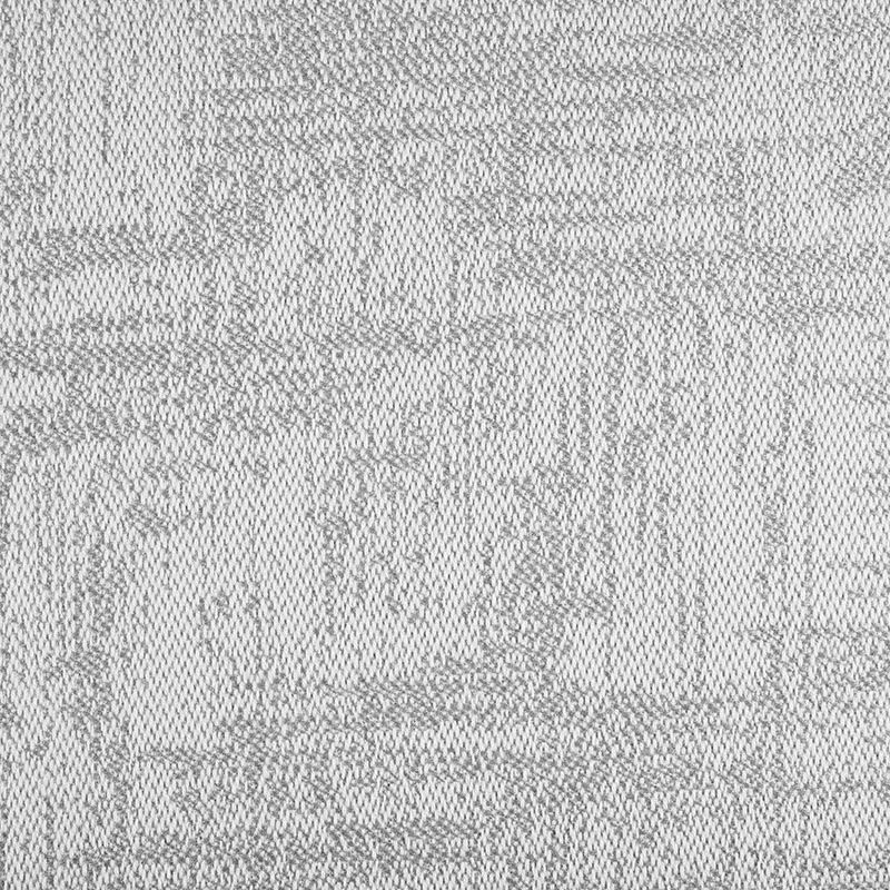 Tissu Agora Signature gris perle clair avec un motif géométrique de tissage texturé.