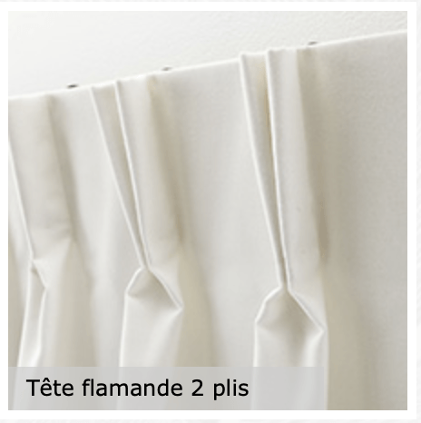 rideau sur mesure tête flamande 2 plis aix en provence