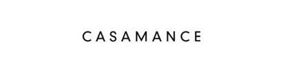 Logo de Casamance écrit en lettres capitales noires fines et espacées sur fond blanc.