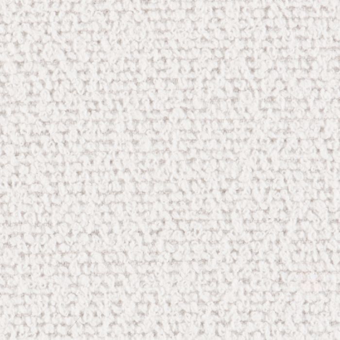 Échantillon de tissu Agora Signature de couleur blanc cassé avec une texture bouclée épaisse.