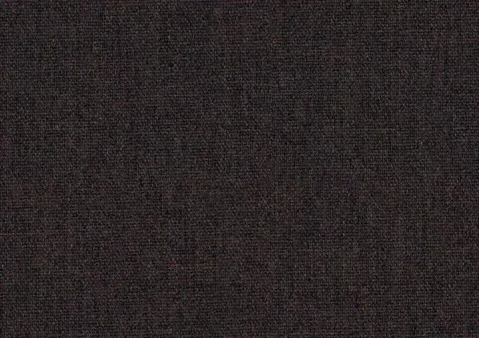 Tissu Sunbrella Heritage brun terreux foncé avec un tissage chiné et une texture naturelle.