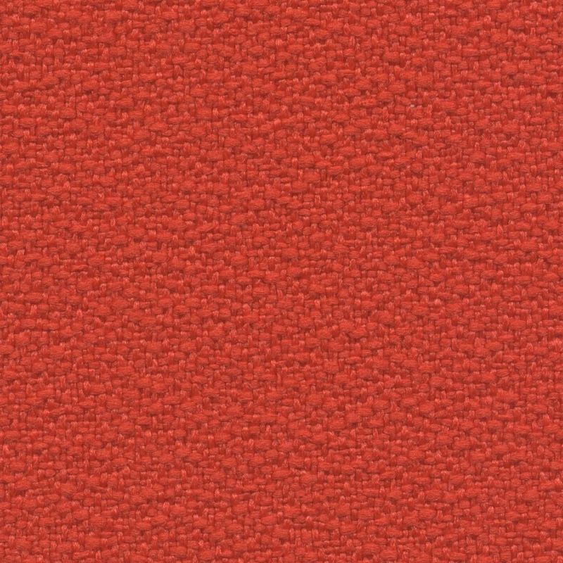 Échantillon de tissu King Flex M1 de couleur rouge orangé ou corail foncé avec une texture bouclée.