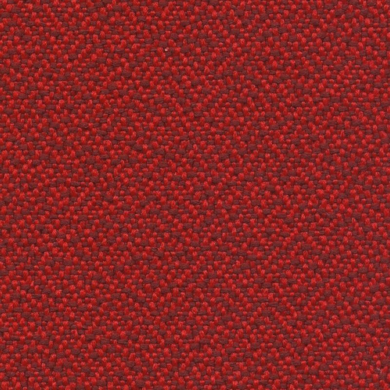 Échantillon de tissu King Flex M1 de couleur rouge vif avec un tissage bouclé contrasté.