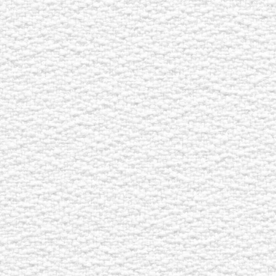 Échantillon de tissu King Flex M1 de couleur blanc optique pur avec une texture bouclée dense.