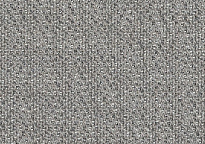 Gros plan de tissu Sunbrella Lopi gris argent avec un tissage texturé uniforme offrant du relief.