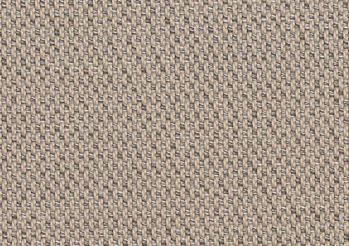 Gros plan de tissu Sunbrella Lopi couleur sable avec un tissage texturé bicolore offrant du relief.
