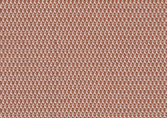 Gros plan de tissu Sunbrella Lopi couleur fauve (terre cuite) avec un tissage texturé bicolore.
