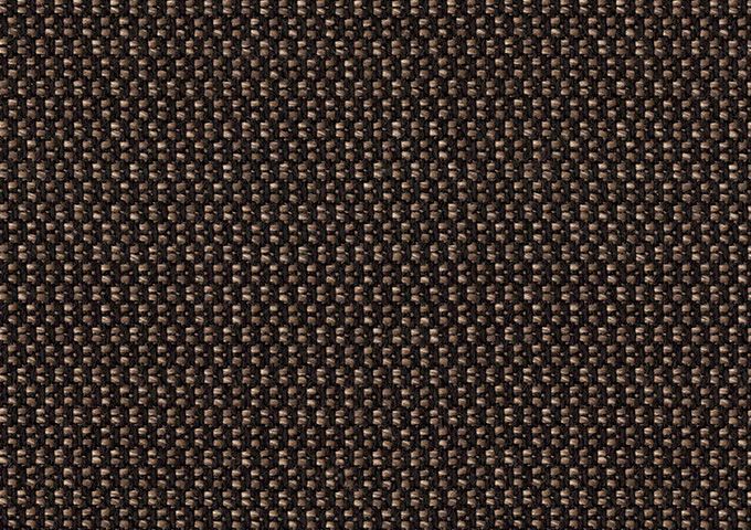 Tissu Sunbrella Lopi marron chocolat avec un tissage texturé en relief type nid d'abeille.