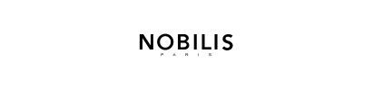 Logo de la marque Nobilis Paris écrit en lettres capitales noires avec un design sobre et luxueux.
