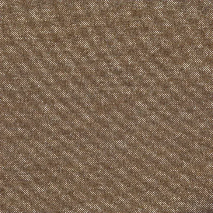 Échantillon de tissu Misia brun Lavallière, tissage bicolore texturé offrant un rendu naturel.