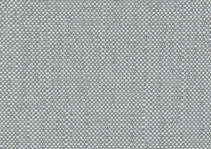 Gros plan de tissu Sunbrella Savane gris perle très clair avec un tissage moucheté fin et régulier.