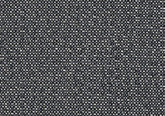 Gros plan de tissu Sunbrella Savane gris anthracite moucheté de blanc avec une texture dense.