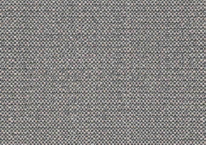 Gros plan de tissu Sunbrella Savane gris météorite avec un tissage moucheté bicolore gris et blanc.