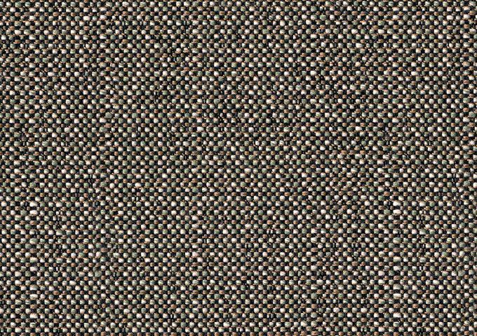 Gros plan de tissu Sunbrella Savane marron chiné avec un tissage moucheté texturé bicolore.