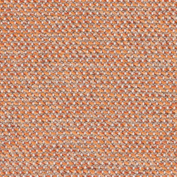 Tissu bouclé Agora Signature bicolore orange cuivré et crème avec un relief prononcé.