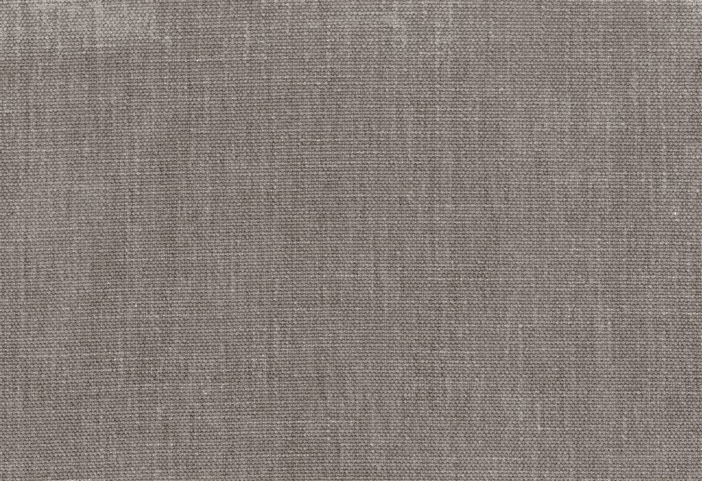Échantillon de tissu Bergamo gris taupe, tissage texturé aspect lin pour un rendu naturel et sobre.