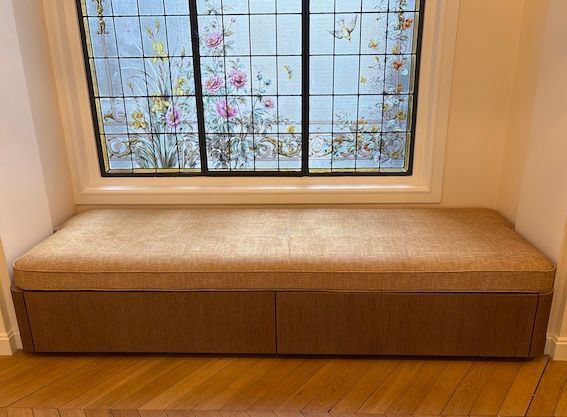 Coussin sur mesure pour bow window