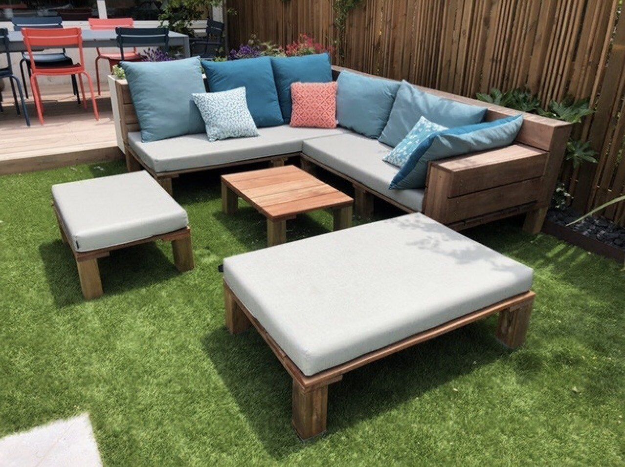 coussin extérieur salon de jardin