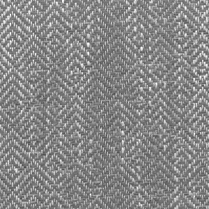 Échantillon de tissu Quito gris moyen avec un motif géométrique de chevrons tissés en relief.