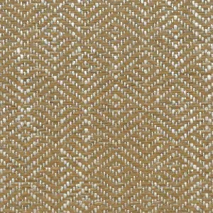 Tissu Quito couleur ocre beige présentant un motif de chevrons classique et une texture tissée riche.