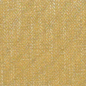 Gros plan sur le tissu Quito jaune moutarde chiné avec un tissage texturé et un fini mat.