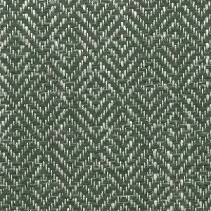 Échantillon de tissu Quito vert olive présentant un motif géométrique de chevrons et une texture dense.